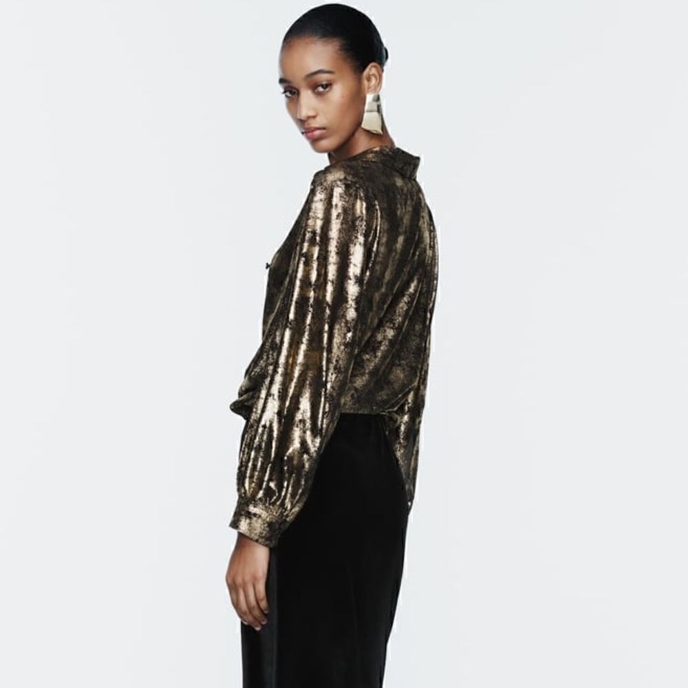 ZARA FOIL SHIRT - Picture 3 of 7